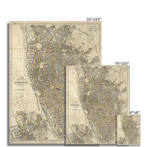 Bacon's New Plan of Liverpool, 1910 - old map of Liverpool print