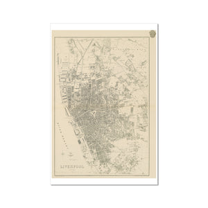 Weekly Dispatch Atlas, 1860 - old map of Liverpool print