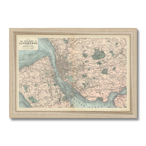Bacon's Map of Liverpool, 1885 Framed Print