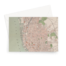 Load image into Gallery viewer, Mackenzie&#39;s Plan of Liverpool, 1895 Greeting Card
