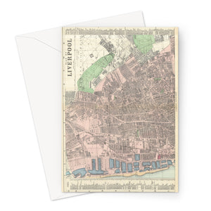 Plan of Liverpool (North Sheet), 1890 Greeting Card