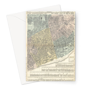 Plan of Liverpool (South Sheet), 1890 Greeting Card