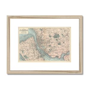 Bacon's Map of Liverpool, 1885 Framed & Mounted Print