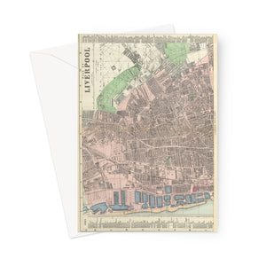 Plan of Liverpool (North Sheet), 1890 Greeting Card