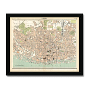 Royal Atlas Plan of Liverpool, 1898 Framed Print