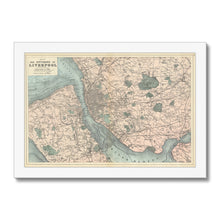 Load image into Gallery viewer, Bacon&#39;s Map of Liverpool, 1885 Framed Print
