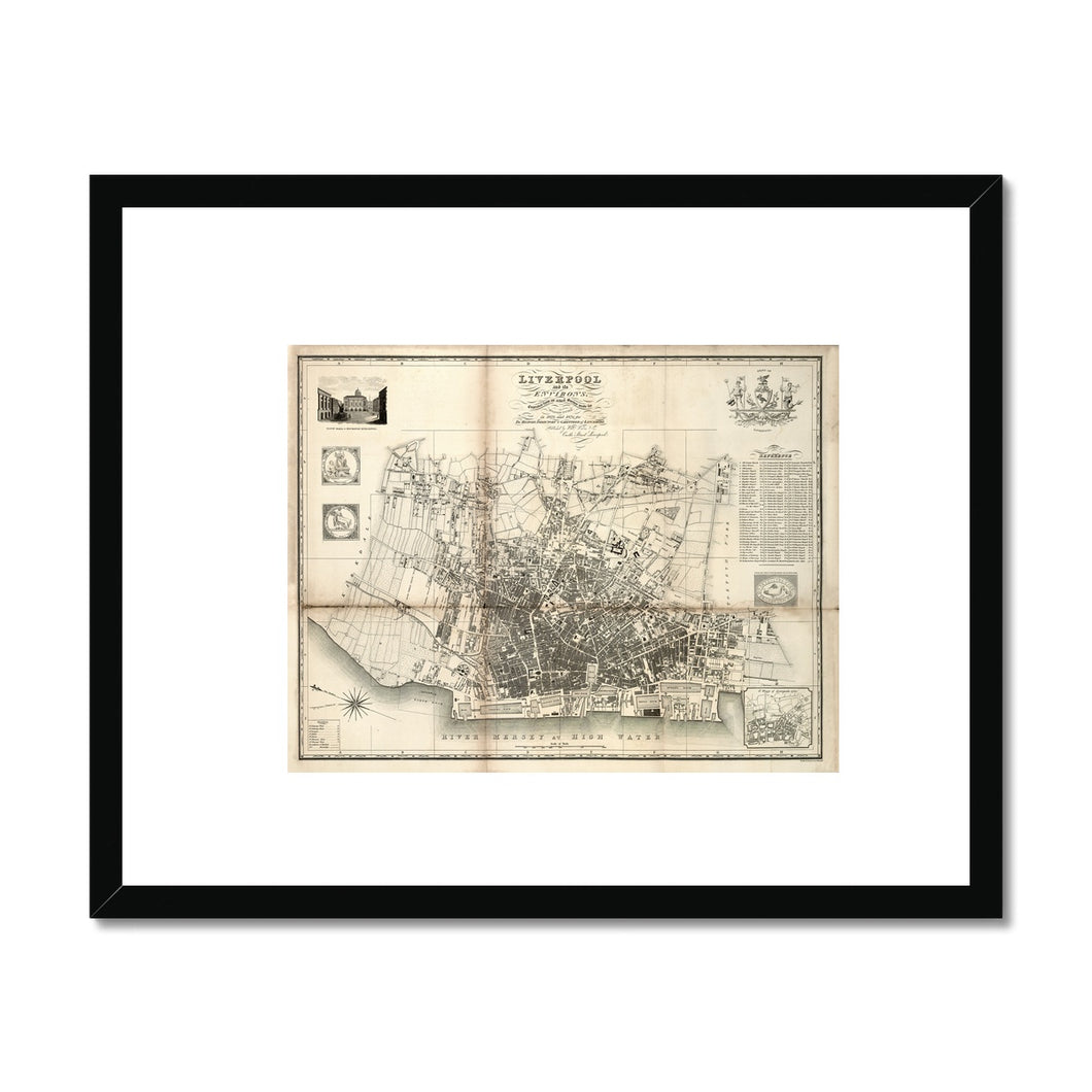 Liverpool and its Environs, by William Swire, 1824 Framed & Mounted Print