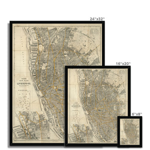Bacon's New Plan of Liverpool, 1910 Framed Print