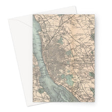 Load image into Gallery viewer, Bacon&#39;s Map of Liverpool, 1885 Greeting Card
