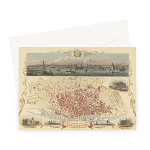 Tallis, Liverpool, 1851 Greeting Card