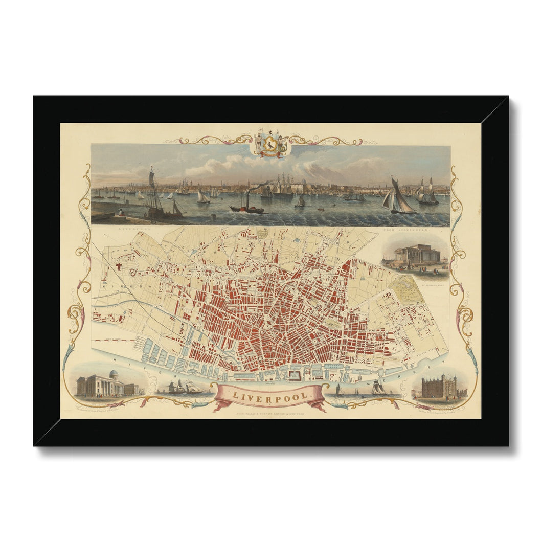 Tallis, Liverpool, 1851 Framed Print