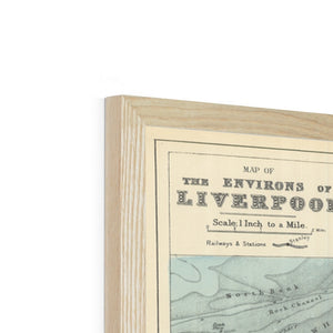 Bacon's Map of Liverpool, 1885 Framed Print