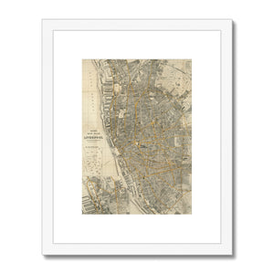 Bacon's New Plan of Liverpool, 1910 Framed & Mounted Print