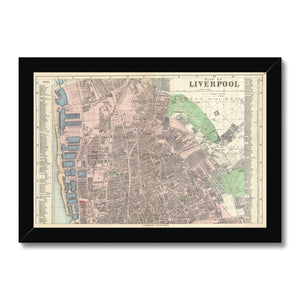 Plan of Liverpool (North Sheet), 1890 Framed Print