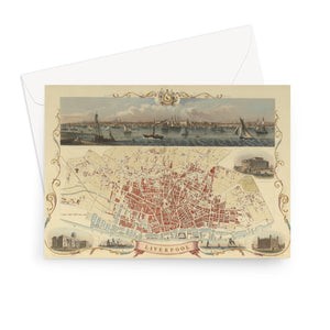 Tallis, Liverpool, 1851 Greeting Card