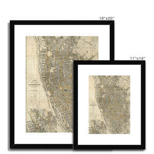 Bacon's New Plan of Liverpool, 1910 Framed & Mounted Print
