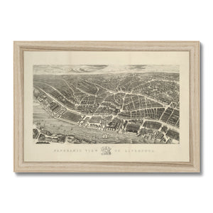 Ackermann’s Panoramic View of Liverpool, 1847 Framed Print