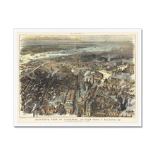 Load image into Gallery viewer, Bird’s Eye View of Liverpool, as seen from a balloon, 1885 Framed Print
