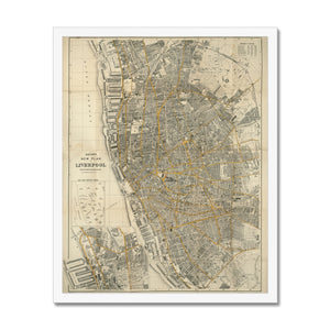 Bacon's New Plan of Liverpool, 1910 Framed Print
