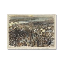Load image into Gallery viewer, Bird’s Eye View of Liverpool, as seen from a balloon, 1885 Canvas
