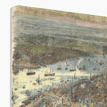 Load image into Gallery viewer, Bird’s Eye View of Liverpool, as seen from a balloon, 1885 Canvas
